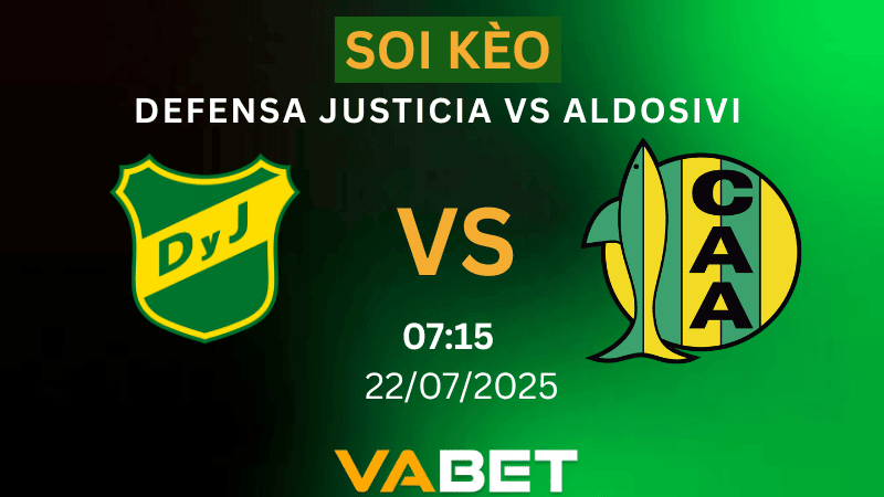 VABET Soi kèo Defensa Justicia vs Aldosivi 07h15 ngày 22/07/2025 - VĐQG Argentina