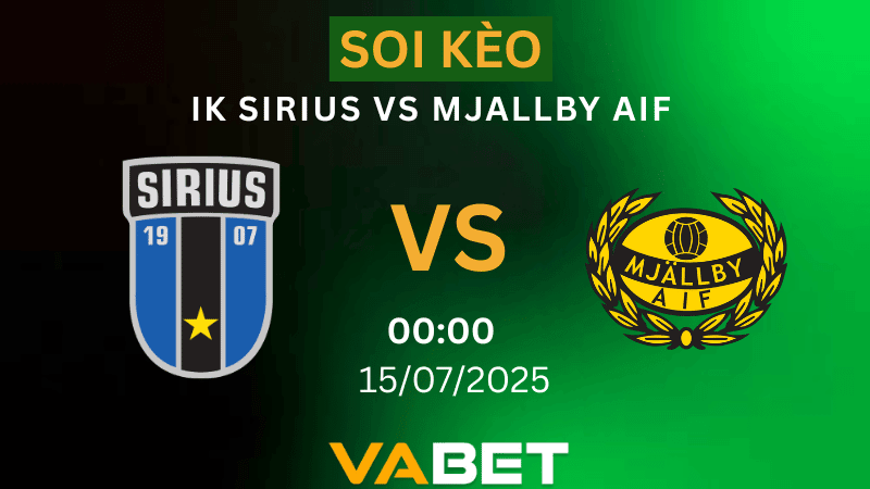 VABET Soi kèo IK Sirius vs Mjallby AIF 00h00 ngày 15/07/2025 - VĐQG Thụy Điển