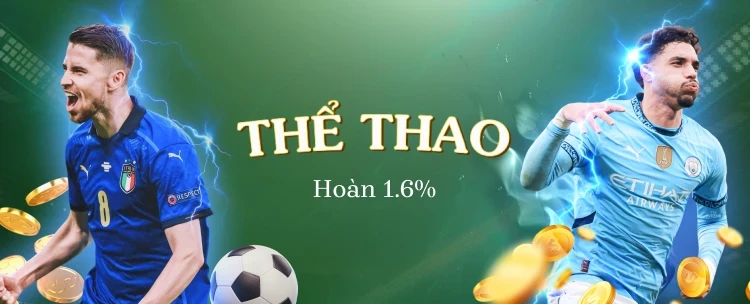 VABET Thể thao hoàn trả 1.6%